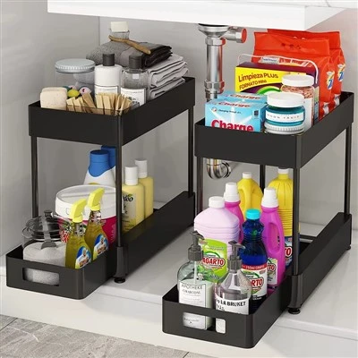 2 Tier Under Sink Cabinet Organizzatur